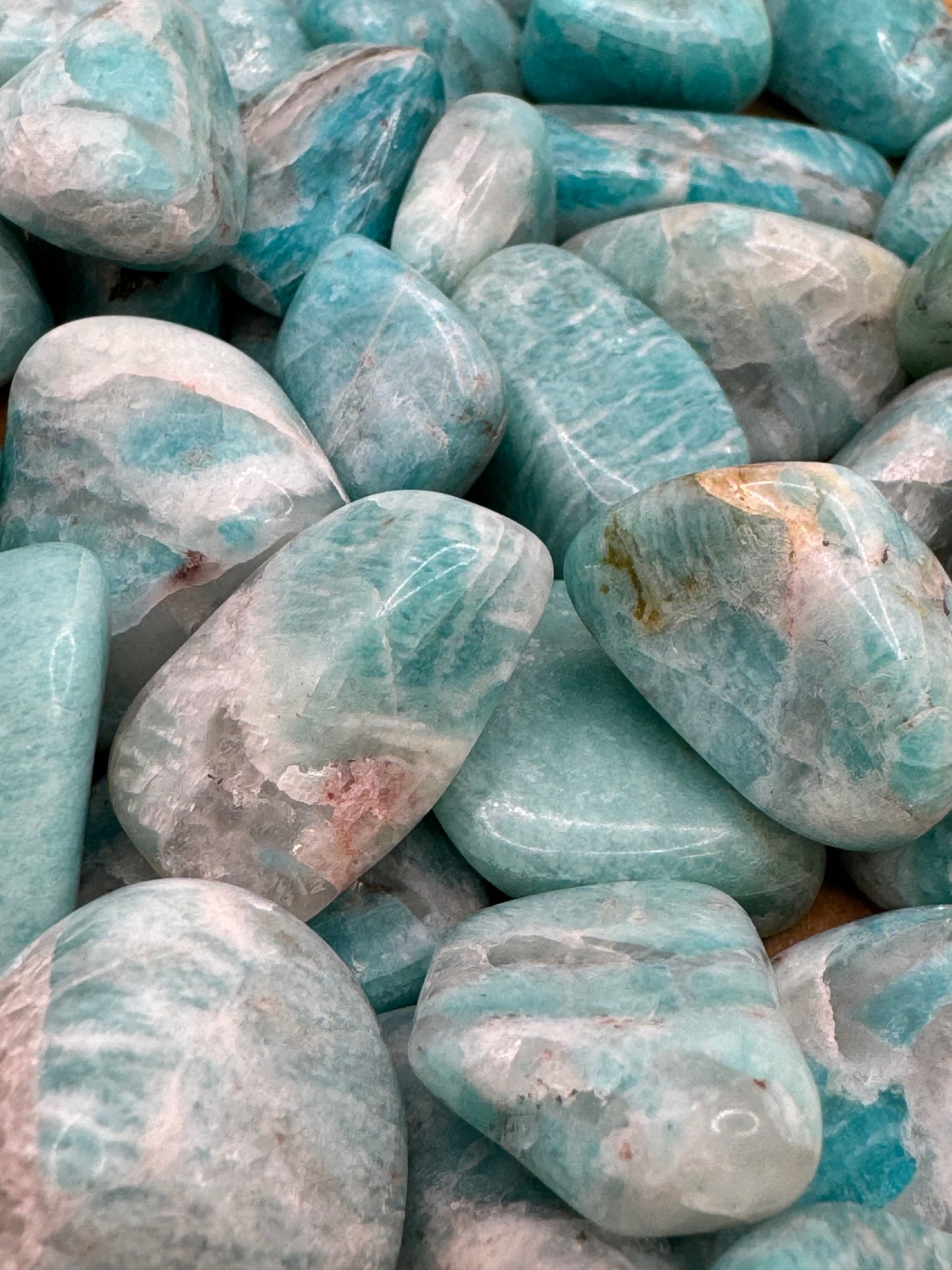 Amazonite Calming Stone for Clarity & Balance Emotional Healing & Stress Relief