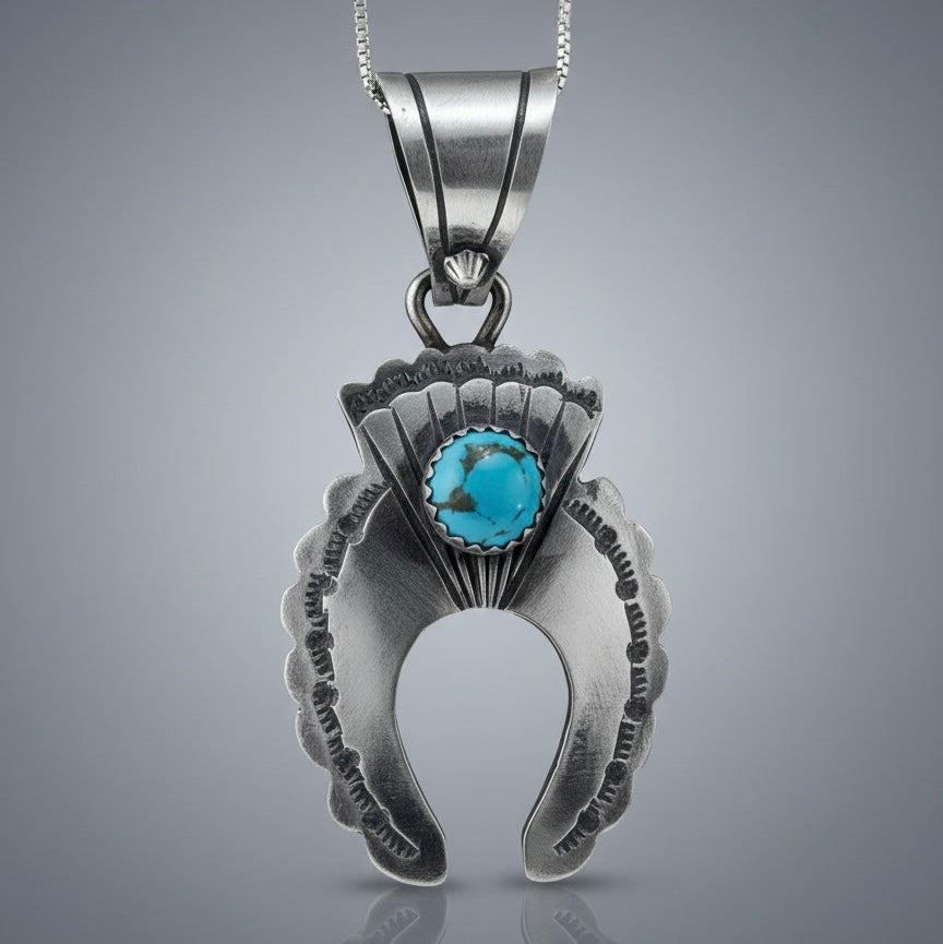 Navajo Style Turquoise Naja Necklace