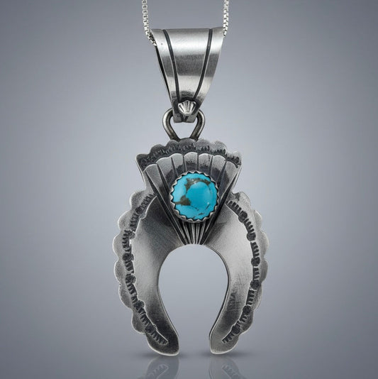 Navajo Style Turquoise Naja Necklace