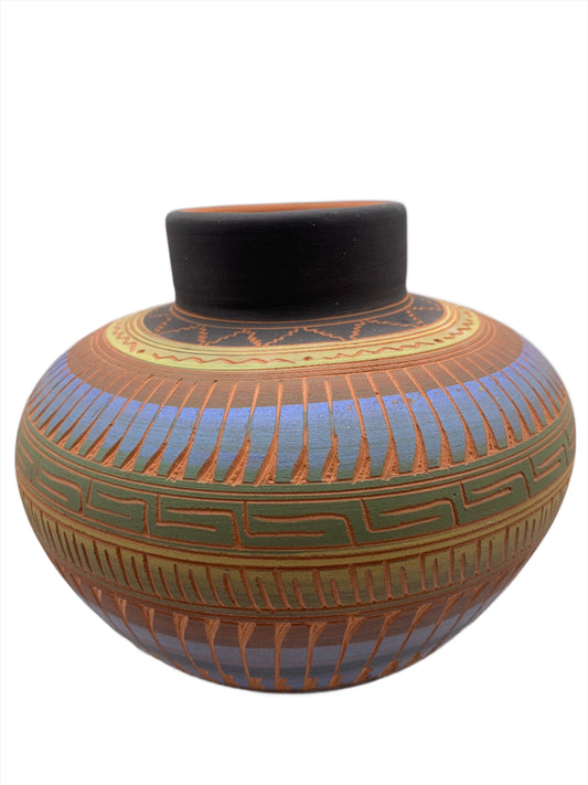 Navajo Etched Pottery  By Michael Charlie