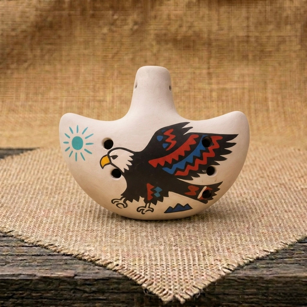 Handmade Eagle Ocarina – Ceramic Flute