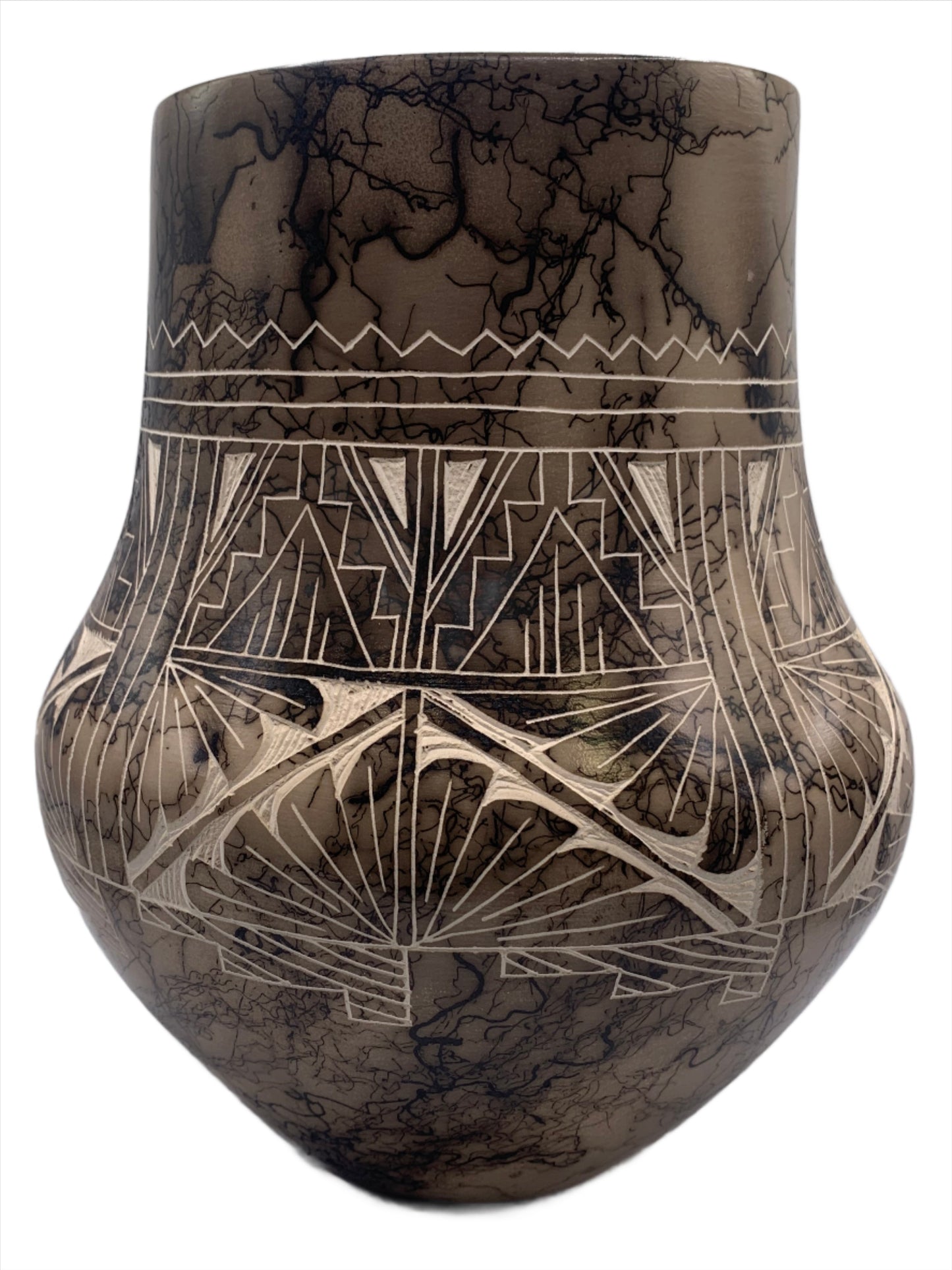 Native American Navajo Horsehair Vase