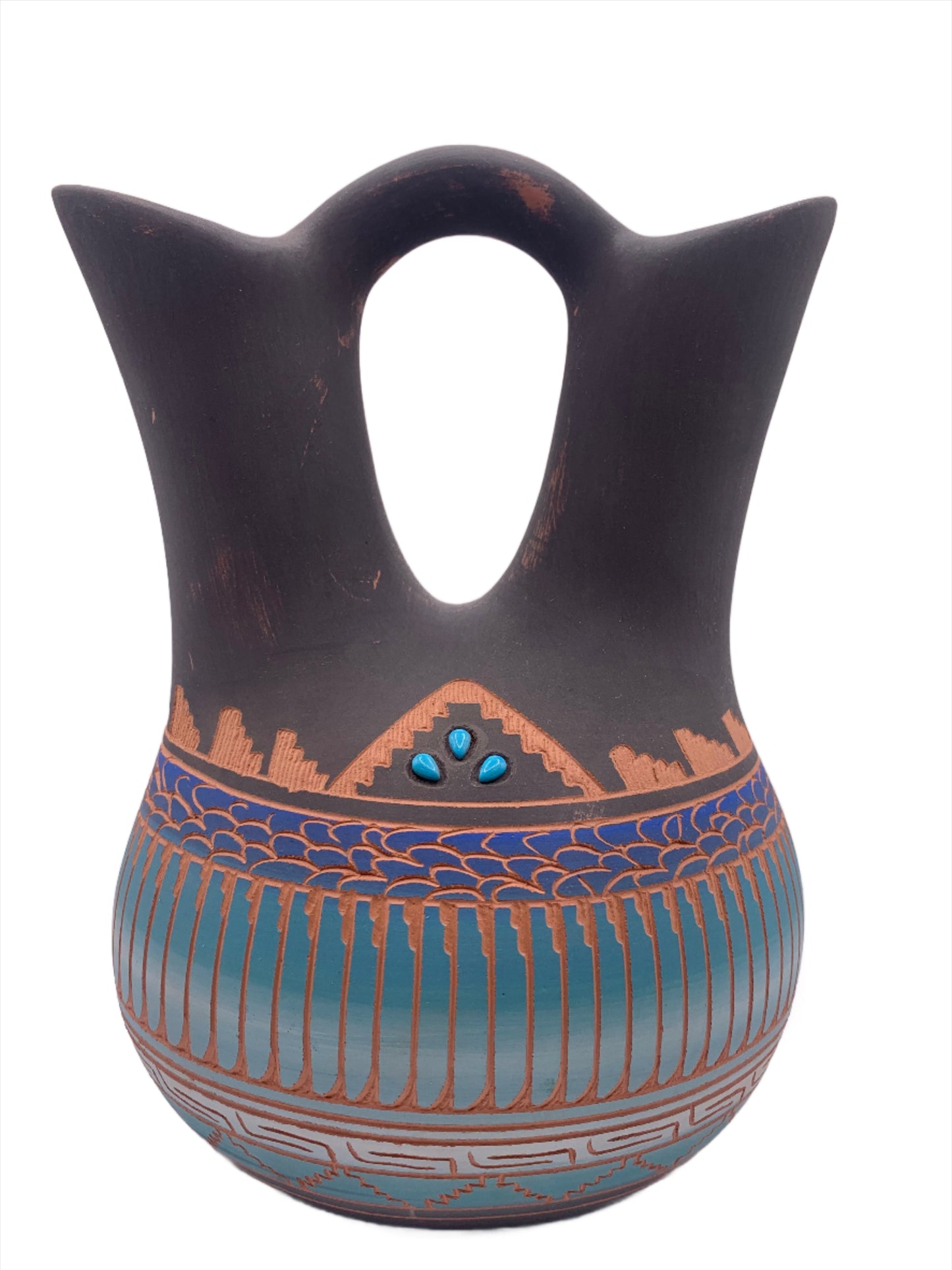 Navajo Etched Wedding Vase by Robinson Valencia