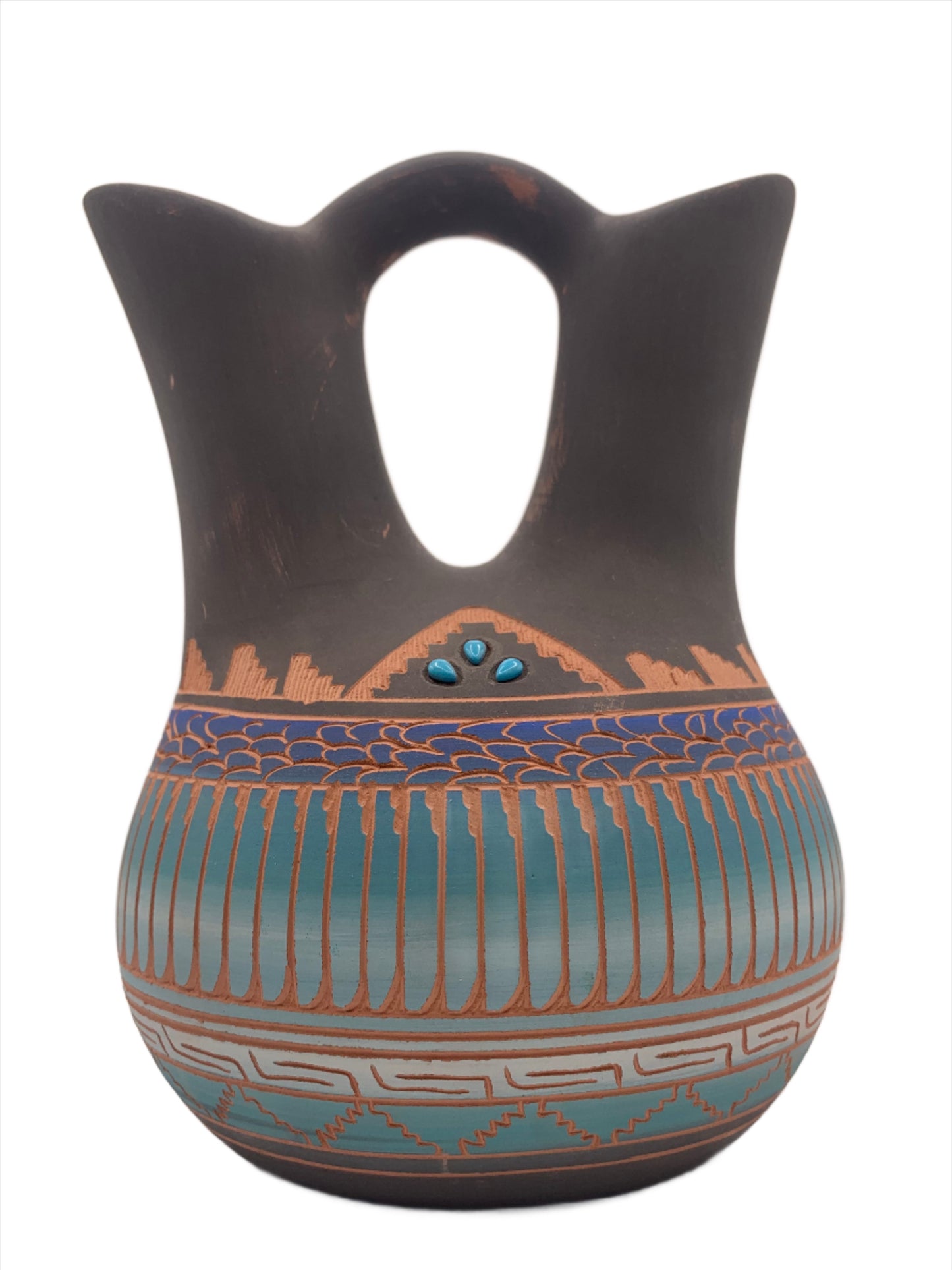 Navajo Etched Wedding Vase by Robinson Valencia