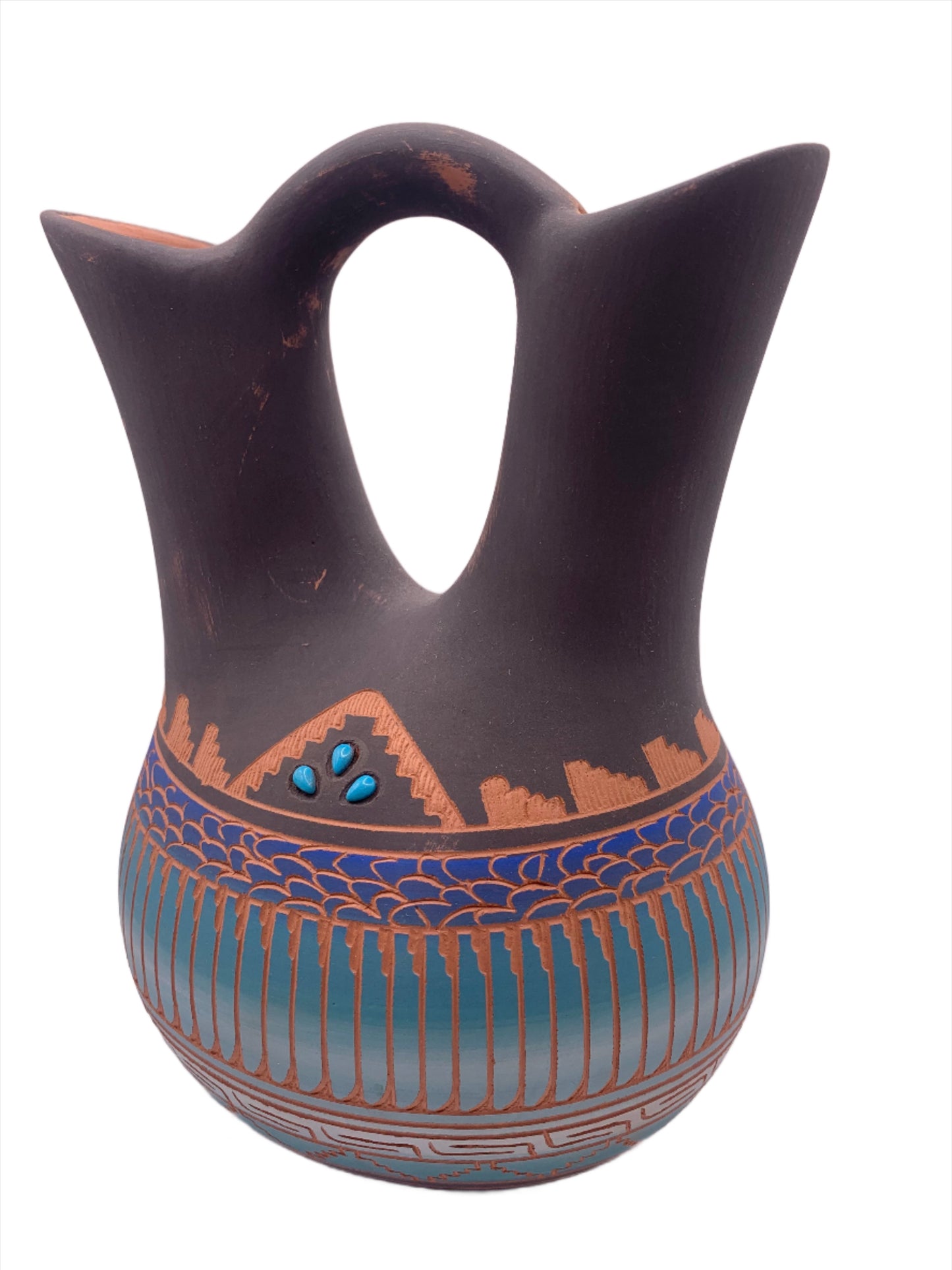 Navajo Etched Wedding Vase by Robinson Valencia