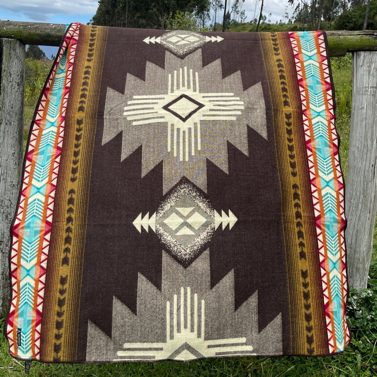 Southwest Saddle Throw  Sedona Spirit Ultra-Soft Alpaca Wool Blanket