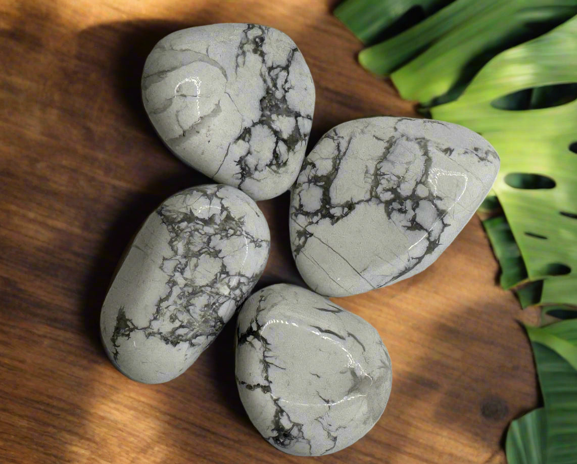 Natural White Howlite Stones – Calming Stress Relief Crystal