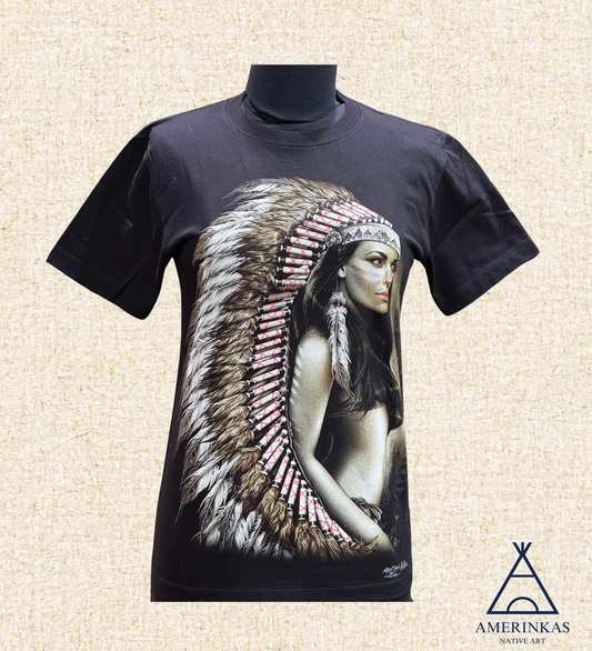 Warrior Spirit Feather Headdress T-Shirt