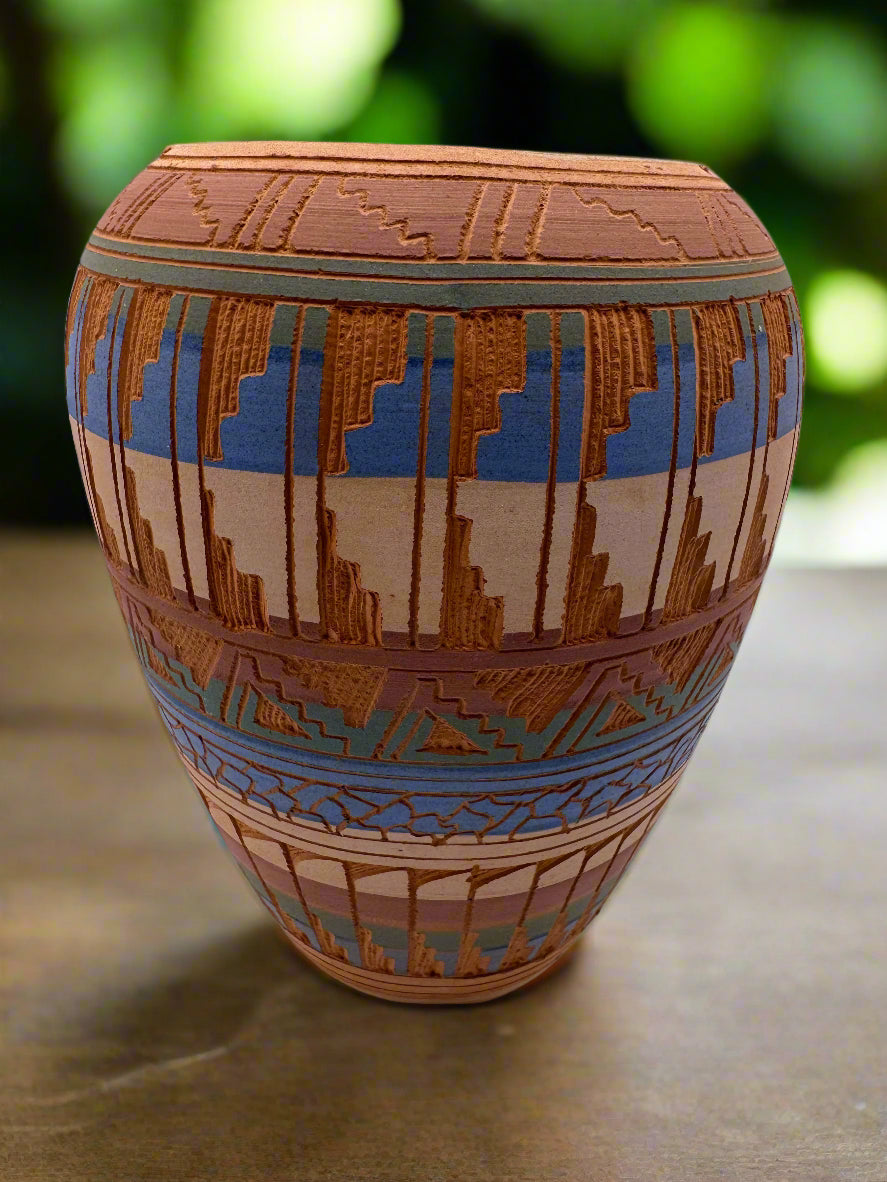 Handcrafted Navajo Ceramic Vase by Vivian Smith