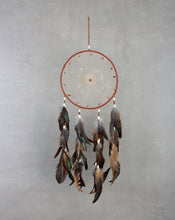 Load image into Gallery viewer, Dream Catcher Size 5 - Deer Tail Tigers Eye Clear Quartz
