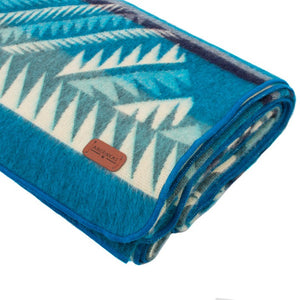 Ultra-Soft Alpaca Wool Southwest Throw Blanket - Ocean