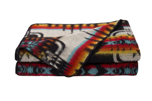Ultra-Soft Alpaca Wool Southwest Throw Blanket - Sacred Geometry Zig Zag