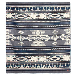 Ultra-Soft Alpaca Wool Southwest Throw Blanket - Grey Tipi