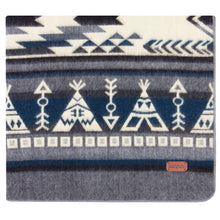 Load image into Gallery viewer, Ultra-Soft Alpaca Wool Southwest Throw Blanket - Grey Tipi
