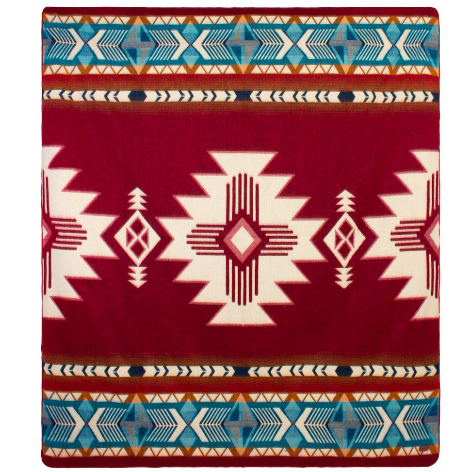 Ultra-Soft Alpaca Wool Southwest Throw Blanket - Zia Cherokee