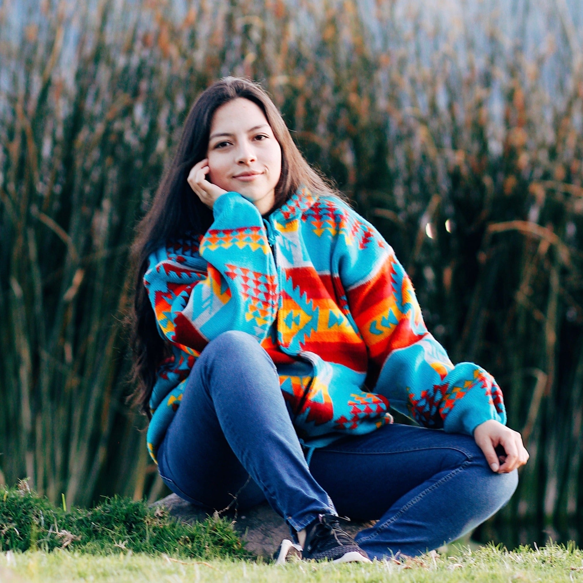 Hummingbird Wool Jacket – Amerinkas Native Art