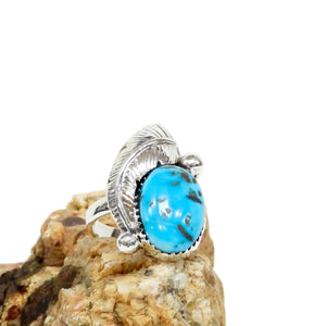 Turquoise and Sterling Silver Southwest Ring