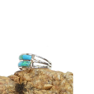 Opal and Turquoise Native Ring