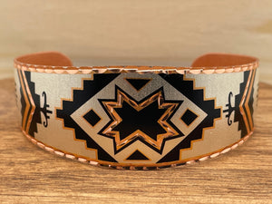Tsisadu Painted Copper Bracelet Large
