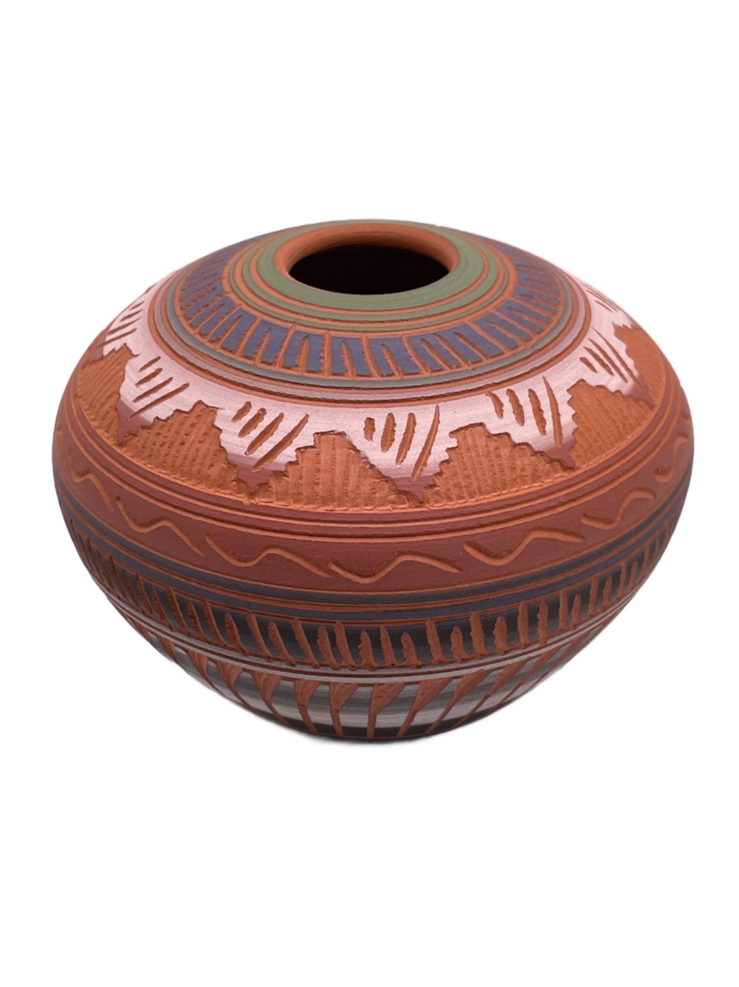 Native American Navajo Etched Vase