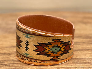 Sarvu Geometric Painted Chakana Ring