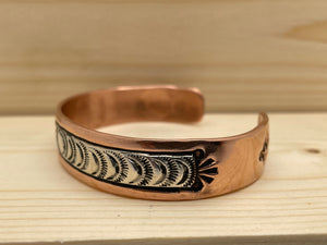 Sun Copper And Sterling Silver Bracelet