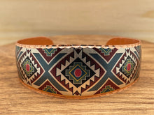 Load image into Gallery viewer, Grass Dance Painted Copper Bracelet Large
