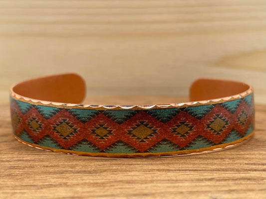 Sunka Painted Copper Bracelet