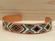 Load image into Gallery viewer, Grass Dance Painted Copper Bracelet
