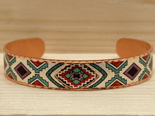 Load image into Gallery viewer, Grass Dance Painted Copper Bracelet
